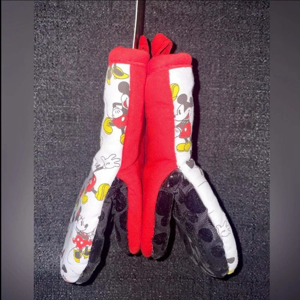 2 Mickey & Minnie Mouse Kitchen Oven Silicone Mini Mitts/ 2 Mini Spatulas Disney